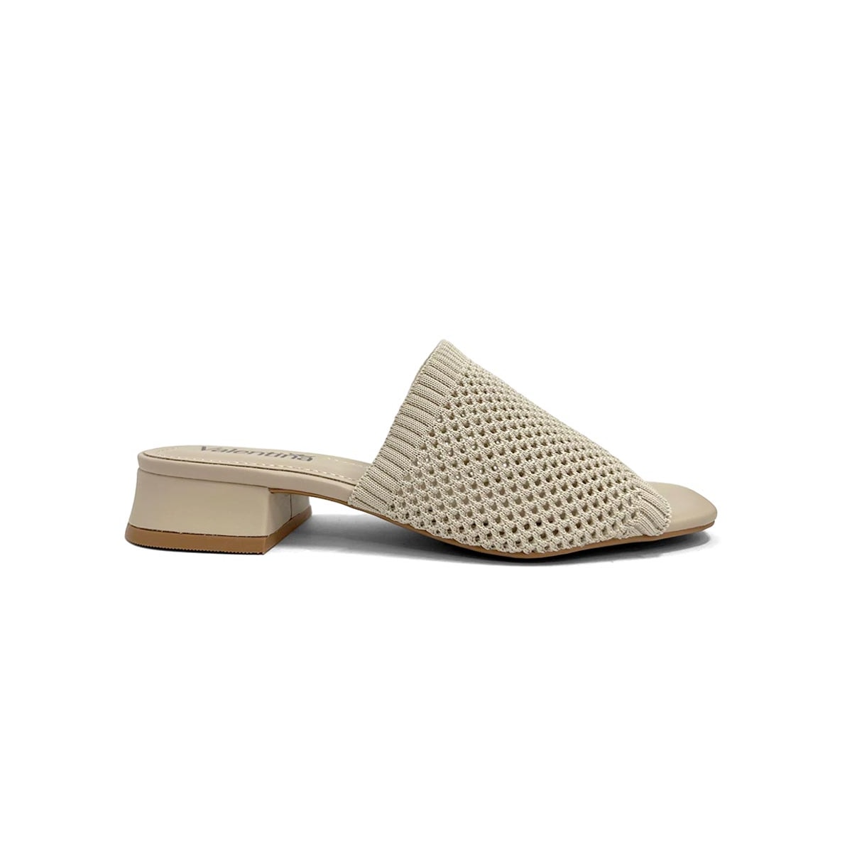 Tamanco Valentina Salto Baixo 455058 Cream Tamanco Valentina Salto Baixo 455058 Cream