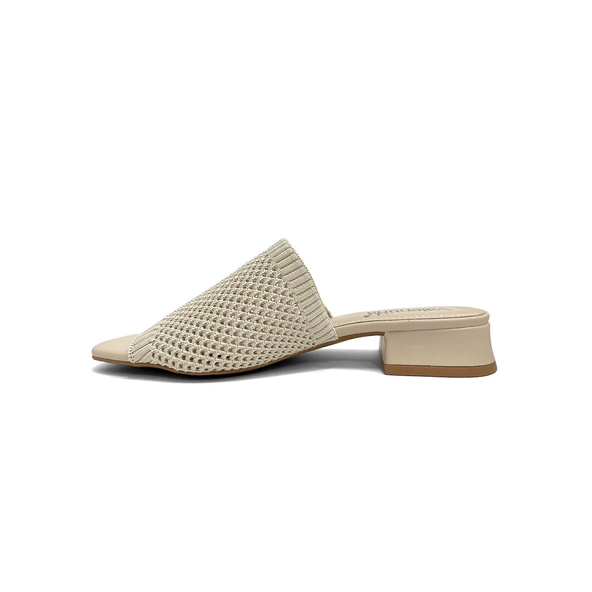 Tamanco Valentina Salto Baixo 455058 Cream Tamanco Valentina Salto Baixo 455058 Cream