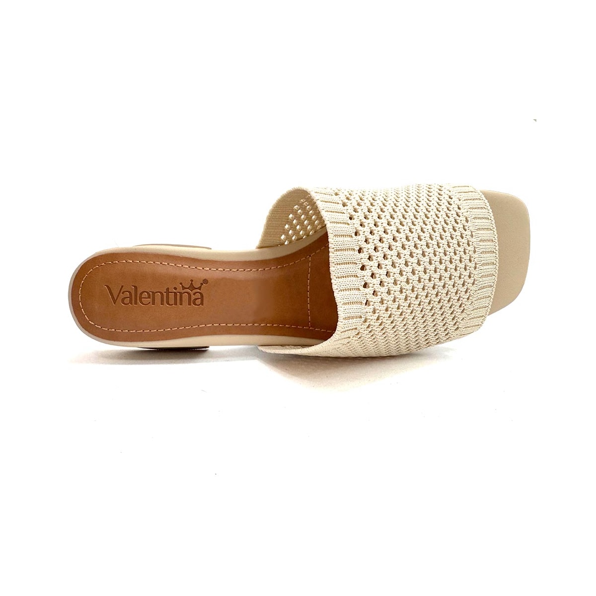 Tamanco Valentina Salto Baixo 455058 Cream