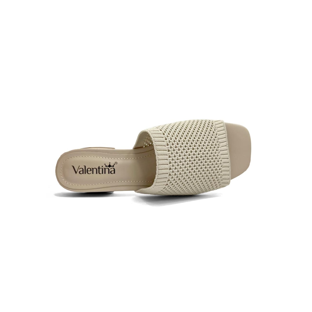 Tamanco Valentina Salto Baixo 455058 Cream Tamanco Valentina Salto Baixo 455058 Cream