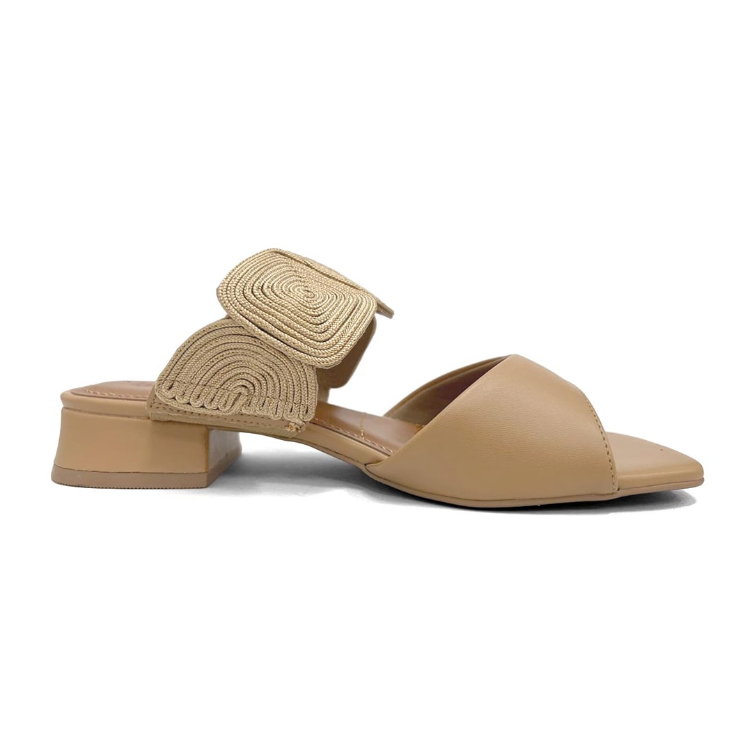 Tamanco Valentina Salto Baixo 455071 Ambar