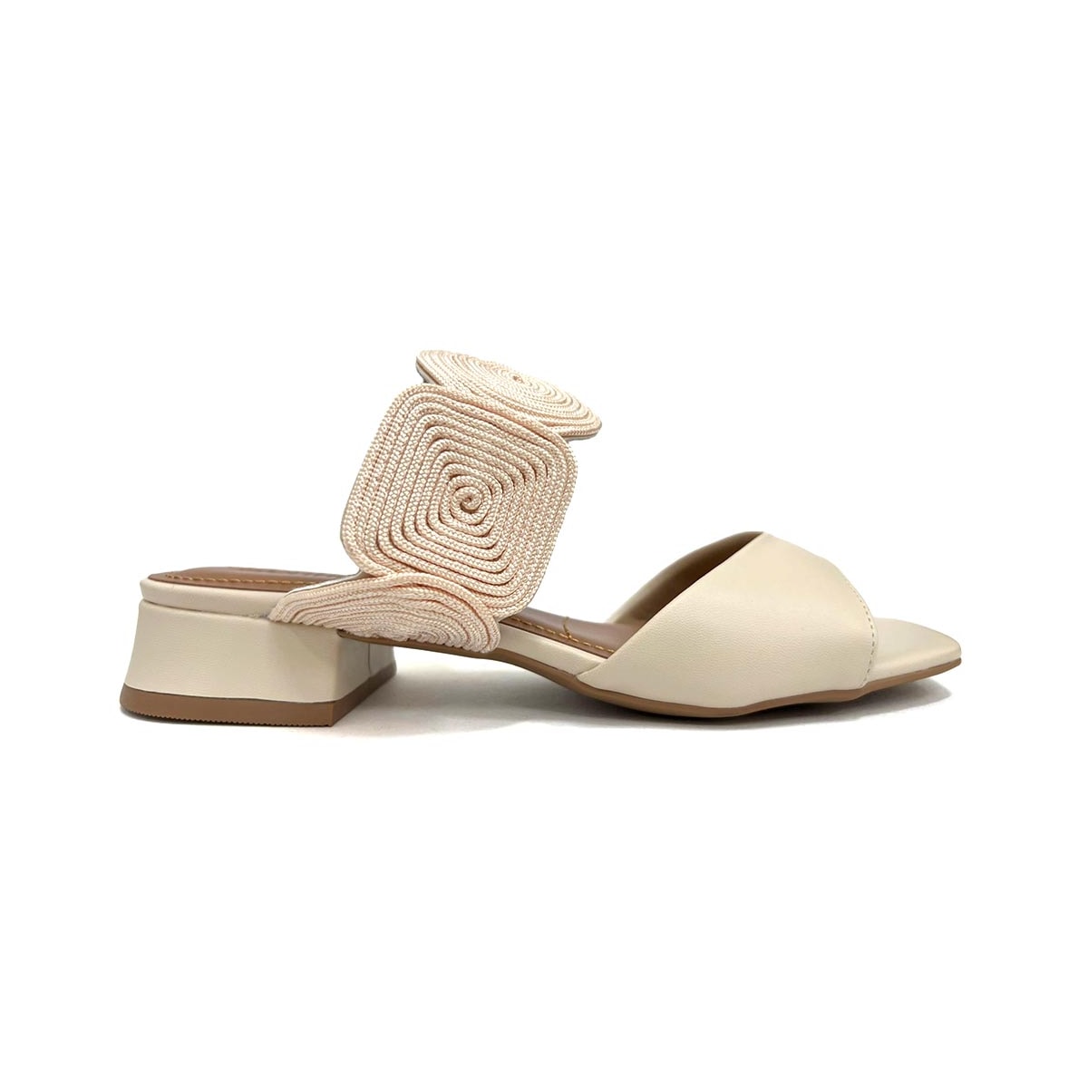 Tamanco Valentina Salto Baixo 455071 Manteiga Tamanco Valentina Salto Baixo 455071 Manteiga