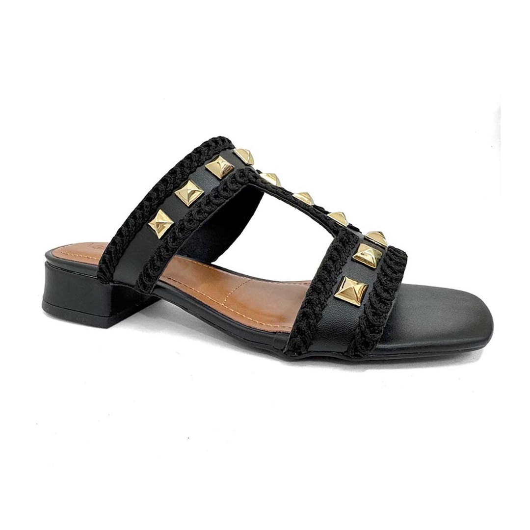 Tamanco Valentina Salto Baixo 455073 Preto