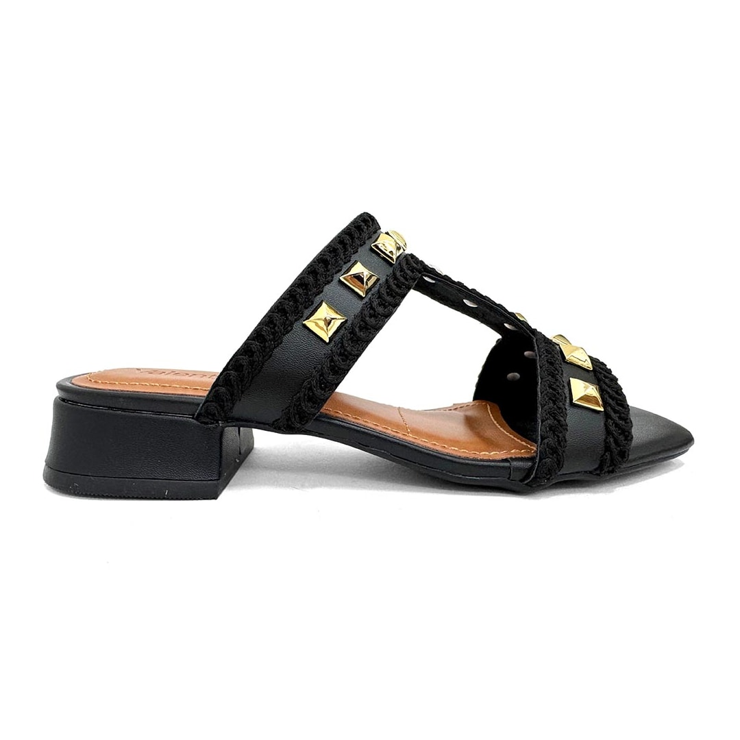 Tamanco Valentina Salto Baixo 455073 Preto
