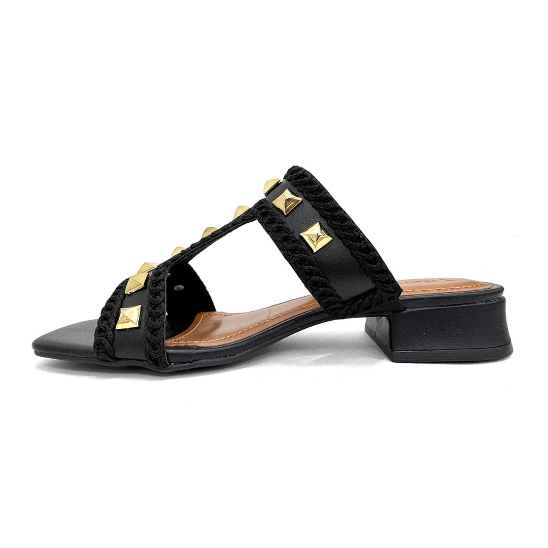 Tamanco Valentina Salto Baixo 455073 Preto Tamanco Valentina Salto Baixo 455073 Preto