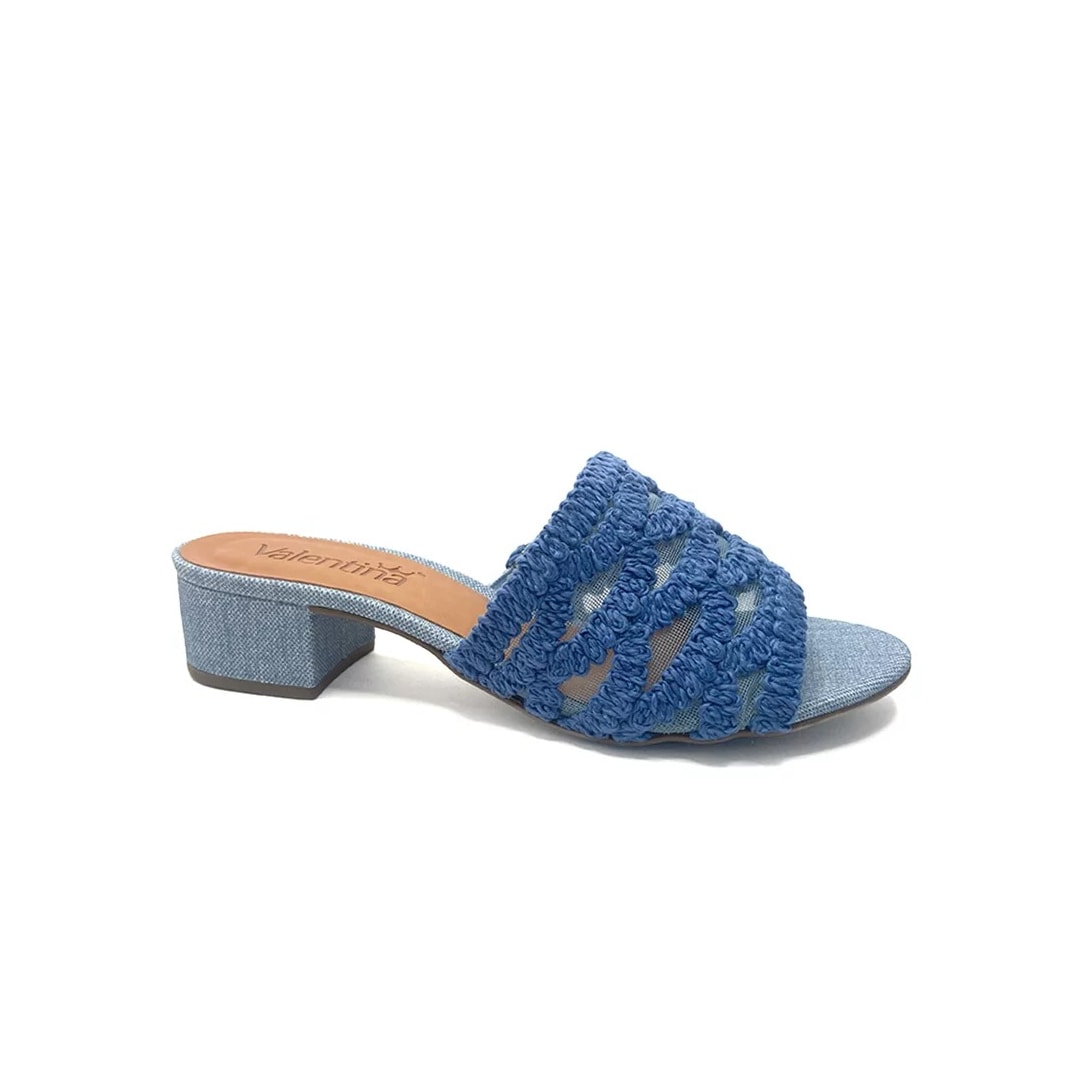 Tamanco Valentina Salto Bloco 453086 Jeans Tamanco Valentina Salto Bloco 453086 Jeans