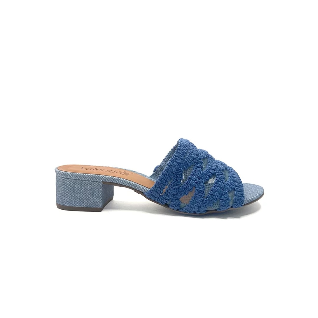 Tamanco Valentina Salto Bloco 453086 Jeans Tamanco Valentina Salto Bloco 453086 Jeans