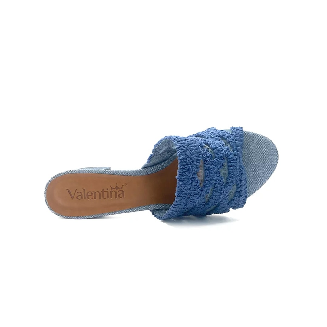 Tamanco Valentina Salto Bloco 453086 Jeans Tamanco Valentina Salto Bloco 453086 Jeans