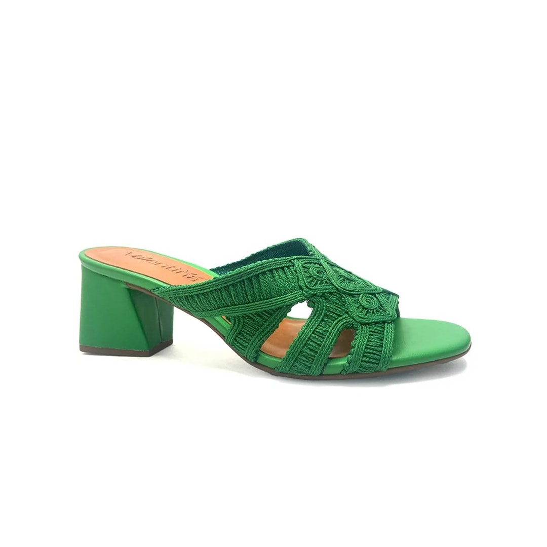 Tamanco Valentina Salto Bloco 457024 Green Tamanco Valentina Salto Bloco 457024 Green