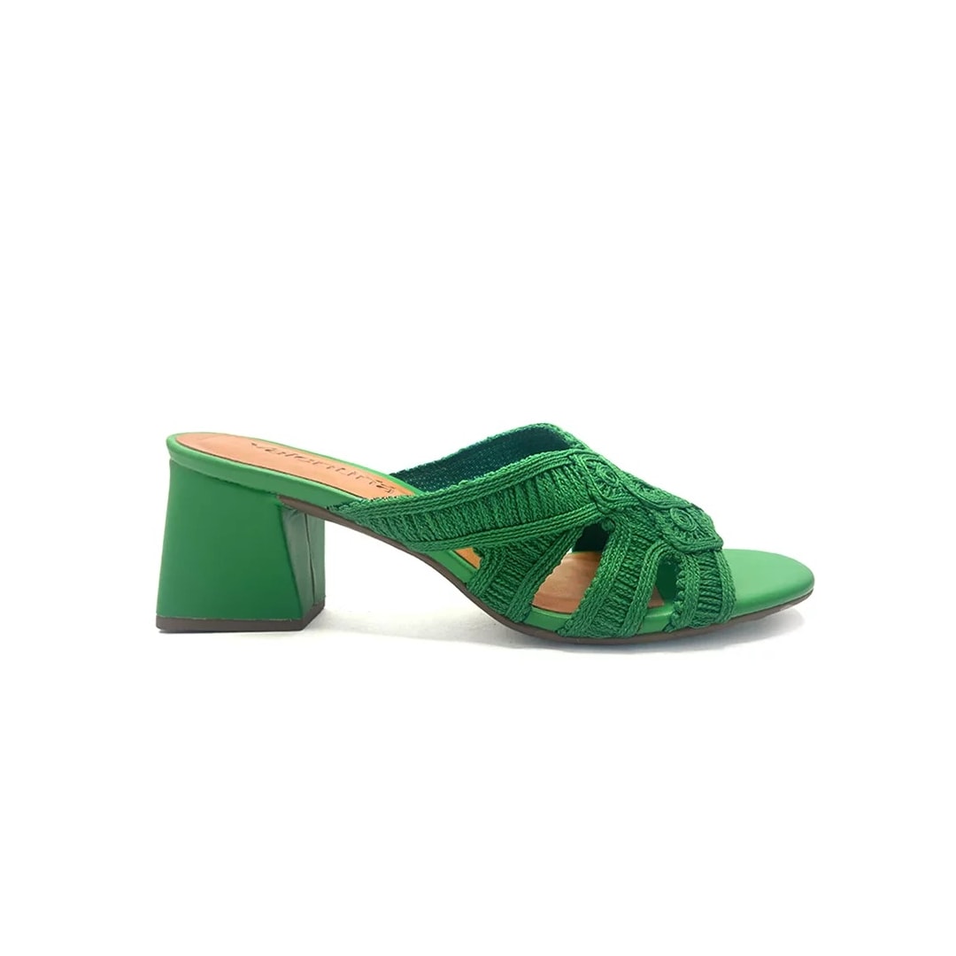 Tamanco Valentina Salto Bloco 457024 Green Tamanco Valentina Salto Bloco 457024 Green