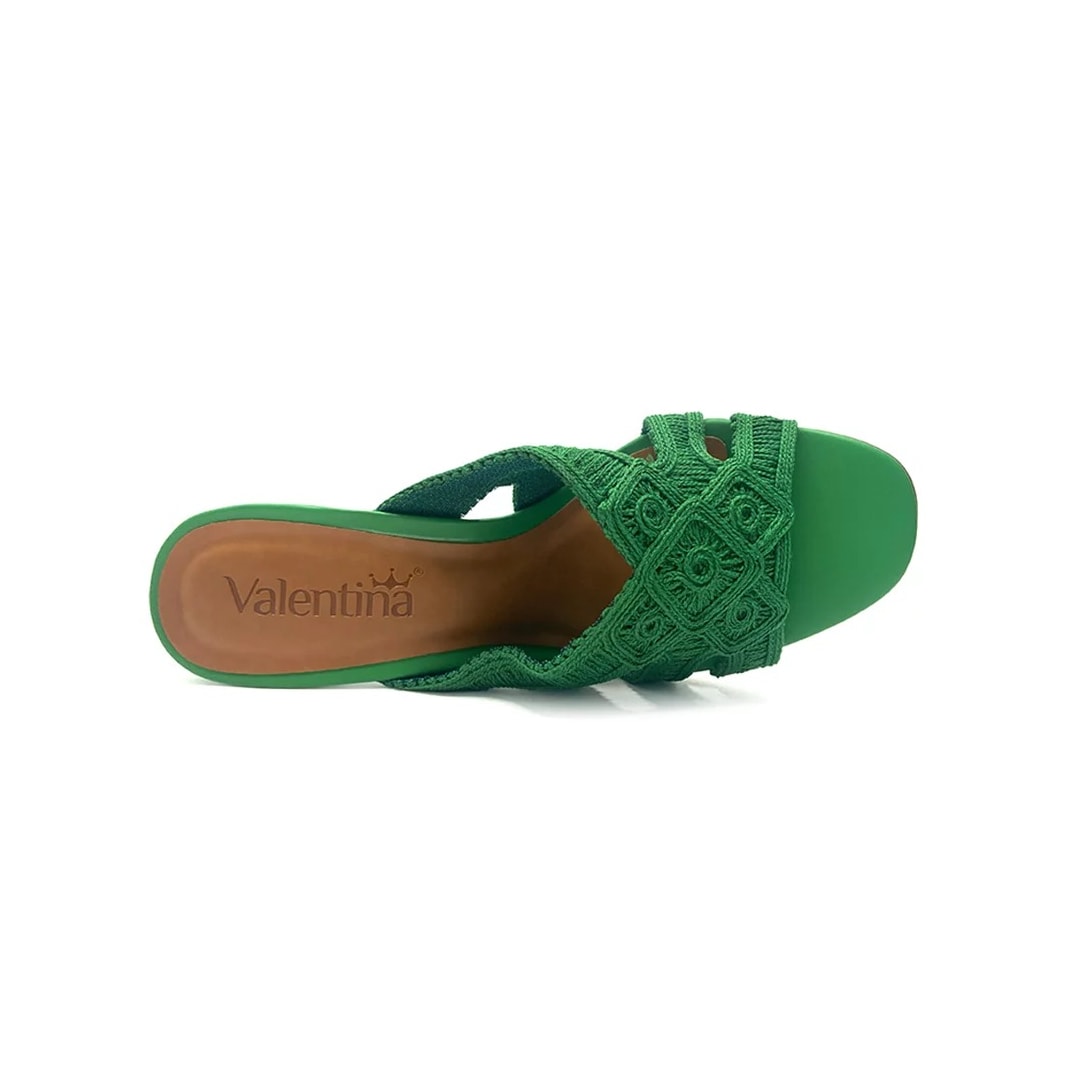 Tamanco Valentina Salto Bloco 457024 Green Tamanco Valentina Salto Bloco 457024 Green