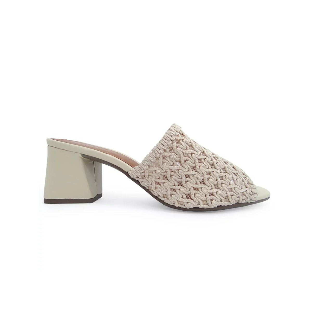 Tamanco Valentina Salto Grosso Medio 457004 Cream Tamanco Valentina Salto Grosso Medio 457004 Cream