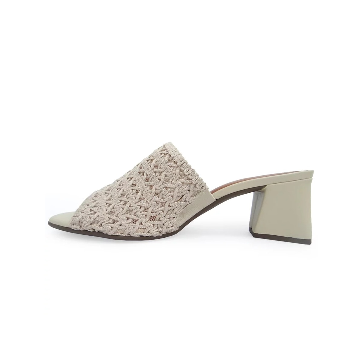 Tamanco Valentina Salto Grosso Medio 457004 Cream Tamanco Valentina Salto Grosso Medio 457004 Cream