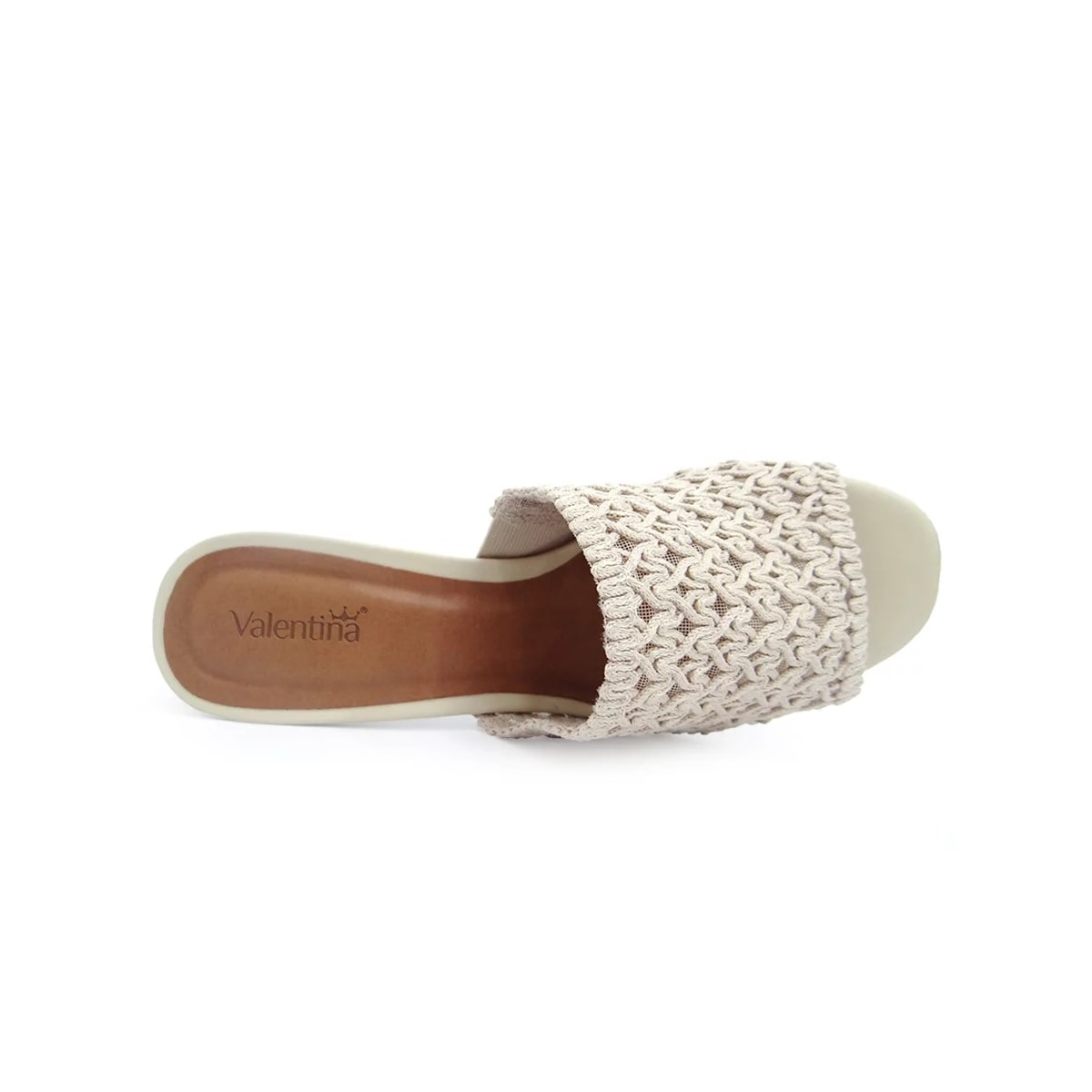 Tamanco Valentina Salto Grosso Medio 457004 Cream Tamanco Valentina Salto Grosso Medio 457004 Cream