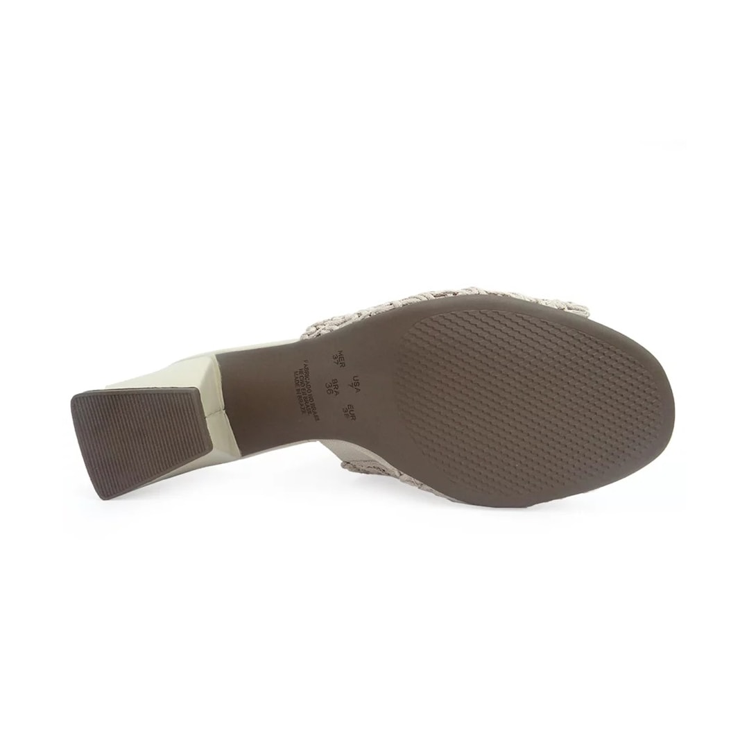 Tamanco Valentina Salto Grosso Medio 457004 Cream