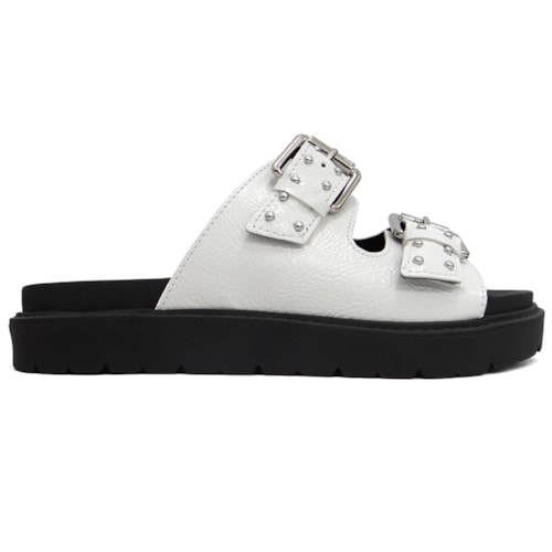 Detalhe - Tamanco Via Marte Birken 176-001-01 Branco