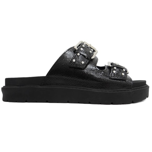 Detalhe - Tamanco Via Marte Birken 176-001-01 Preto