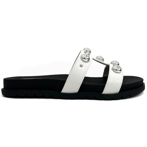 Tamanco Via Marte Birken Flatform 174-005-01 Branco