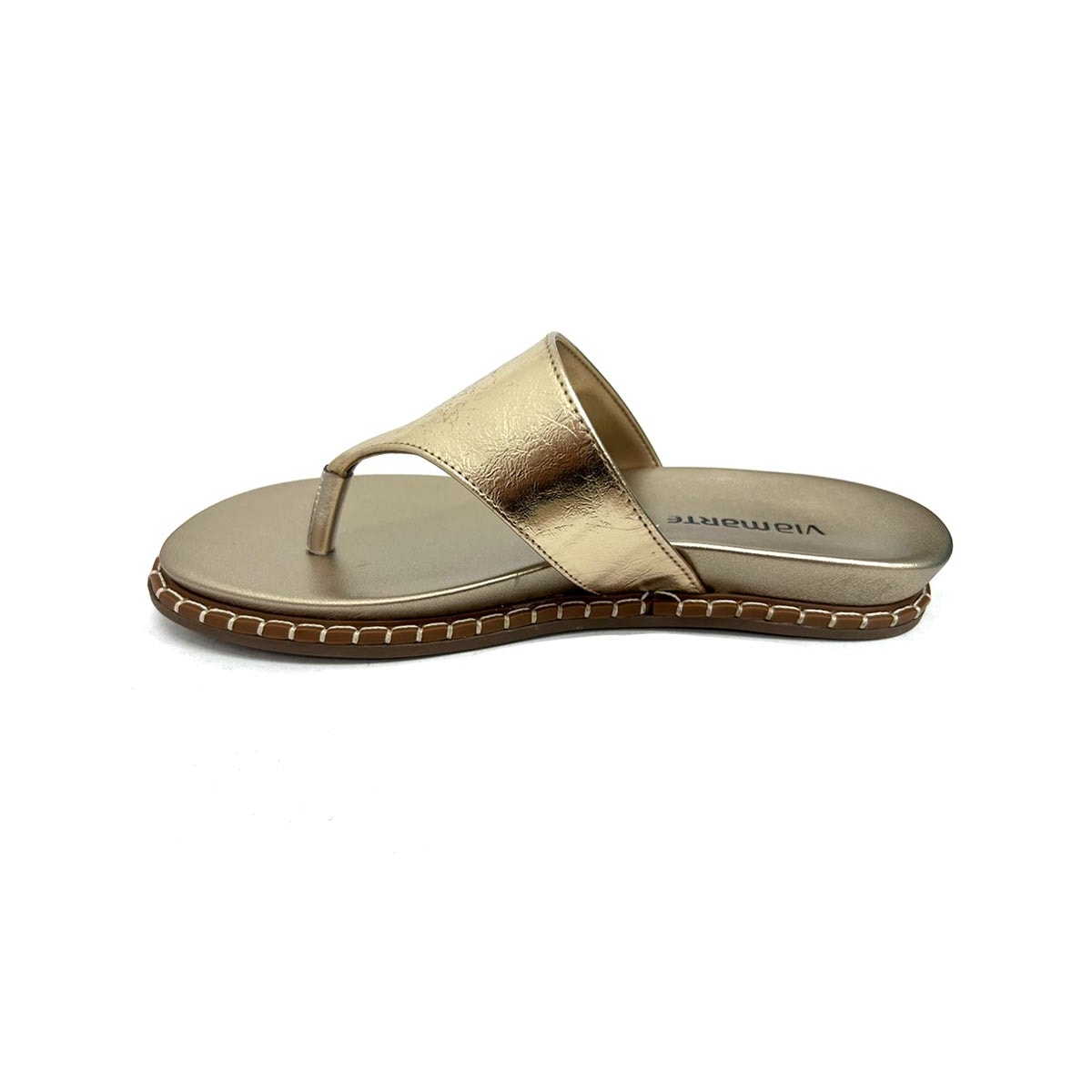 Tamanco Via Marte Birken Flatform 178-005-01 Dourado Tamanco Via Marte Birken Flatform 178-005-01 Dourado