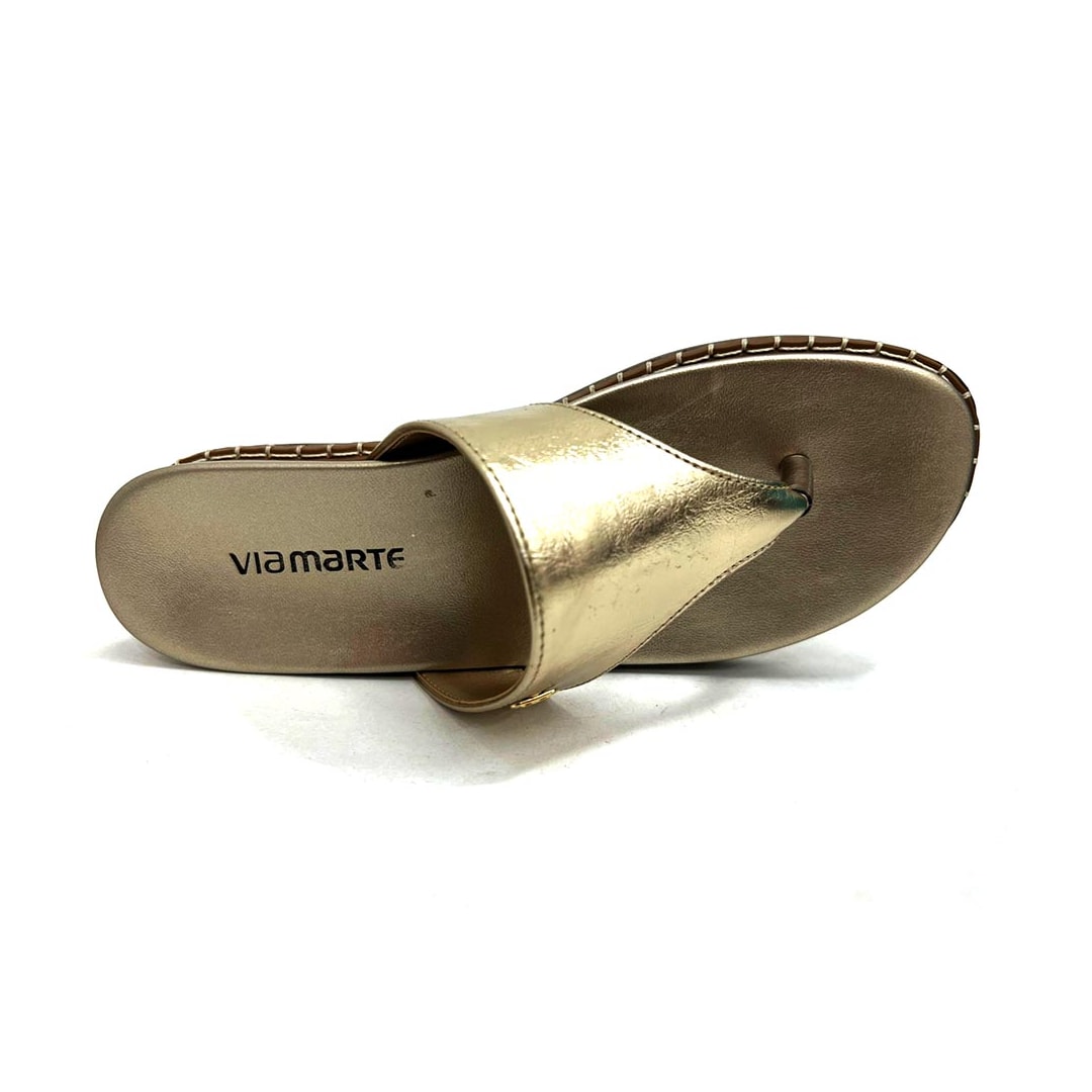 Tamanco Via Marte Birken Flatform 178-005-01 Dourado Tamanco Via Marte Birken Flatform 178-005-01 Dourado