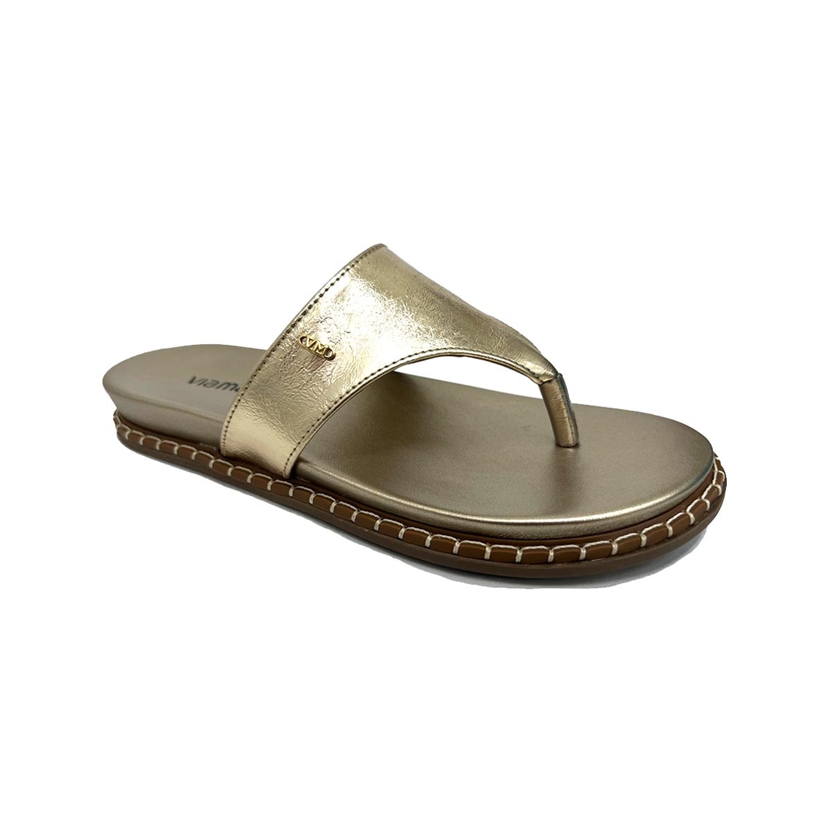 Tamanco Via Marte Birken Flatform 178-005-01 Dourado Tamanco Via Marte Birken Flatform 178-005-01 Dourado
