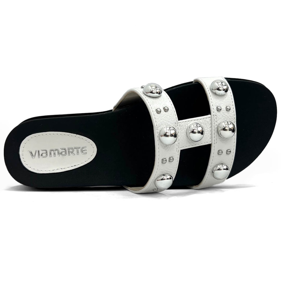 Tamanco Via Marte Feminino Birken Flatform 174-005-01 Branco
