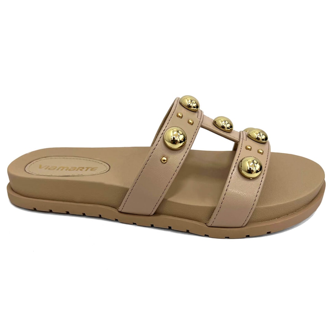 Tamanco Via Marte Feminino Birken Flatform 174-005-01 Creme