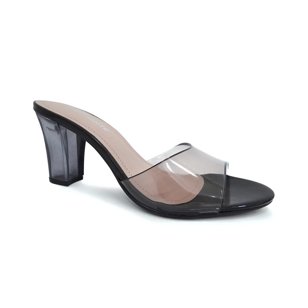 Tamanco Via Marte Feminino Salto 21-17402 Fume/Preto Tamanco Via Marte Feminino Salto 21-17402 Fume/Preto