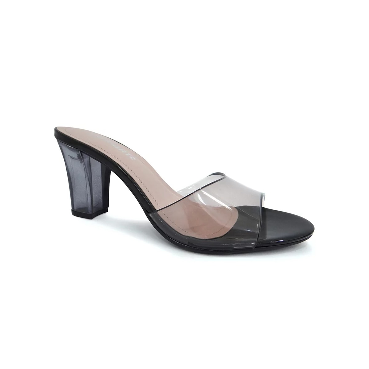 Tamanco Via Marte Feminino Salto 21-17402 Fume/Preto Tamanco Via Marte Feminino Salto 21-17402 Fume/Preto