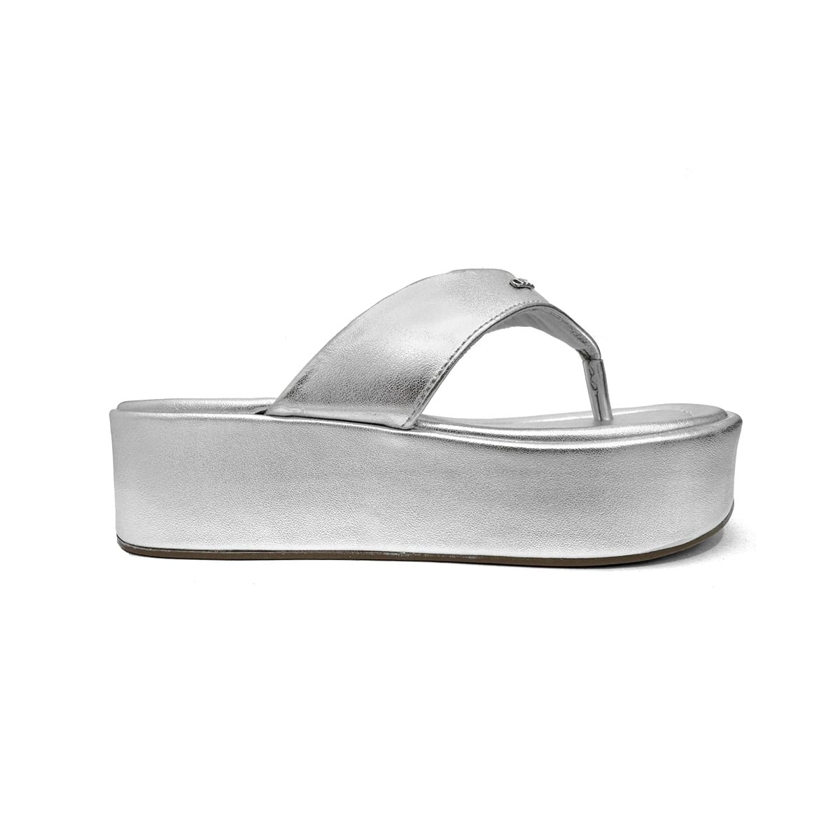 Tamanco Via Marte Flat Plataforma De Dedo 179-006-01 Prata Tamanco Via Marte Flat Plataforma De Dedo 179-006-01 Prata