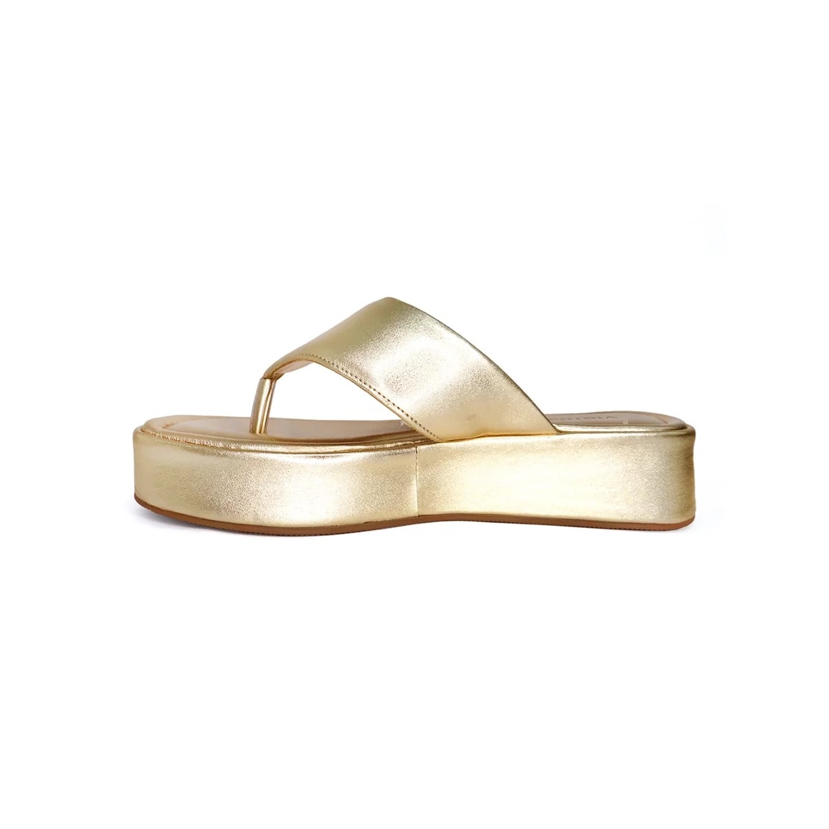 Tamanco Via Marte Flatform 23-18416 Gold Tamanco Via Marte Flatform 23-18416 Gold