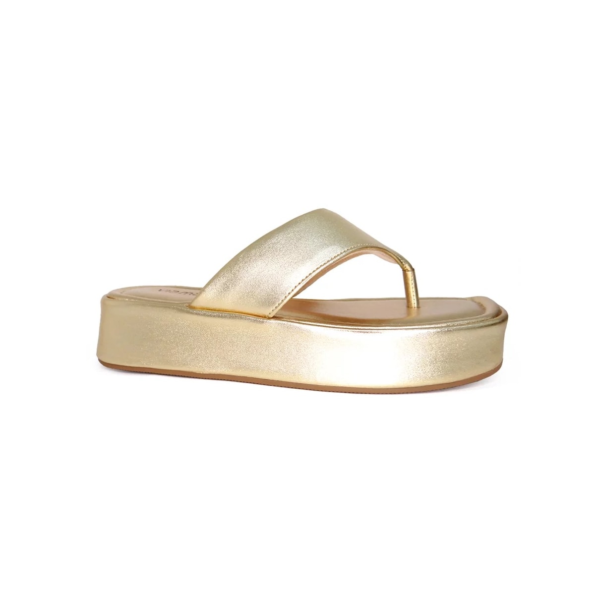 Tamanco Via Marte Flatform 23-18416 Gold Tamanco Via Marte Flatform 23-18416 Gold