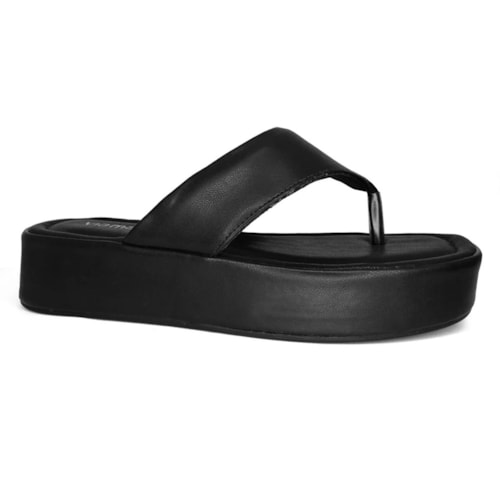 Tamanco Via Marte Flatform 23-18416 Preto