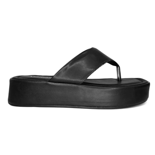 Detalhe - Tamanco Via Marte Flatform 23-18416 Preto