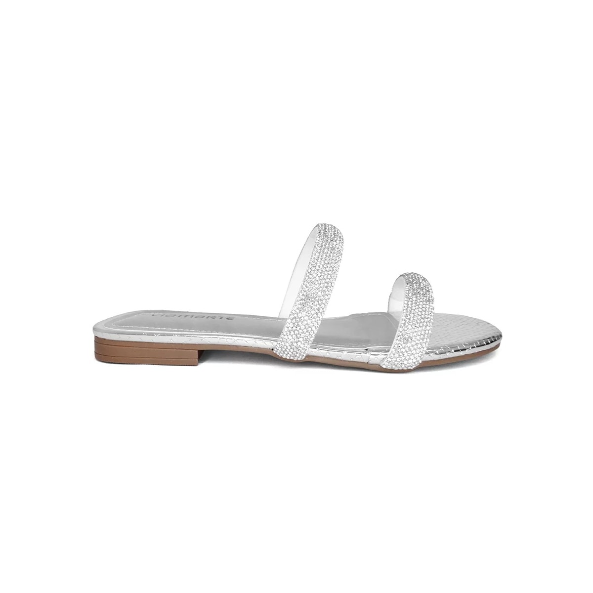 Tamanco Via Marte Rasteira 23-16608 Prata Tamanco Via Marte Rasteira 23-16608 Prata