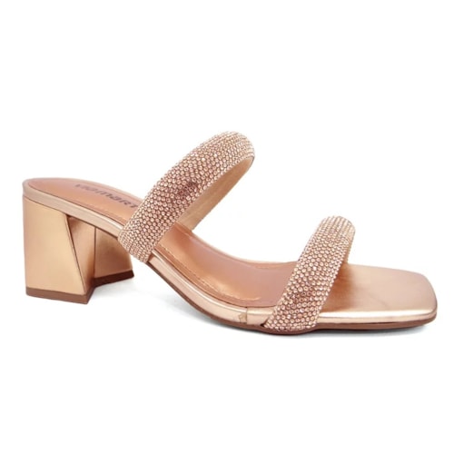 Detalhe - Tamanco Via Marte Salto Bloco 23-20801 Rouge