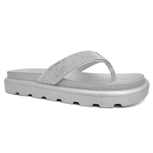 Tamanco Vizzano Birken Flatform 6459.327 Prata/Cristal