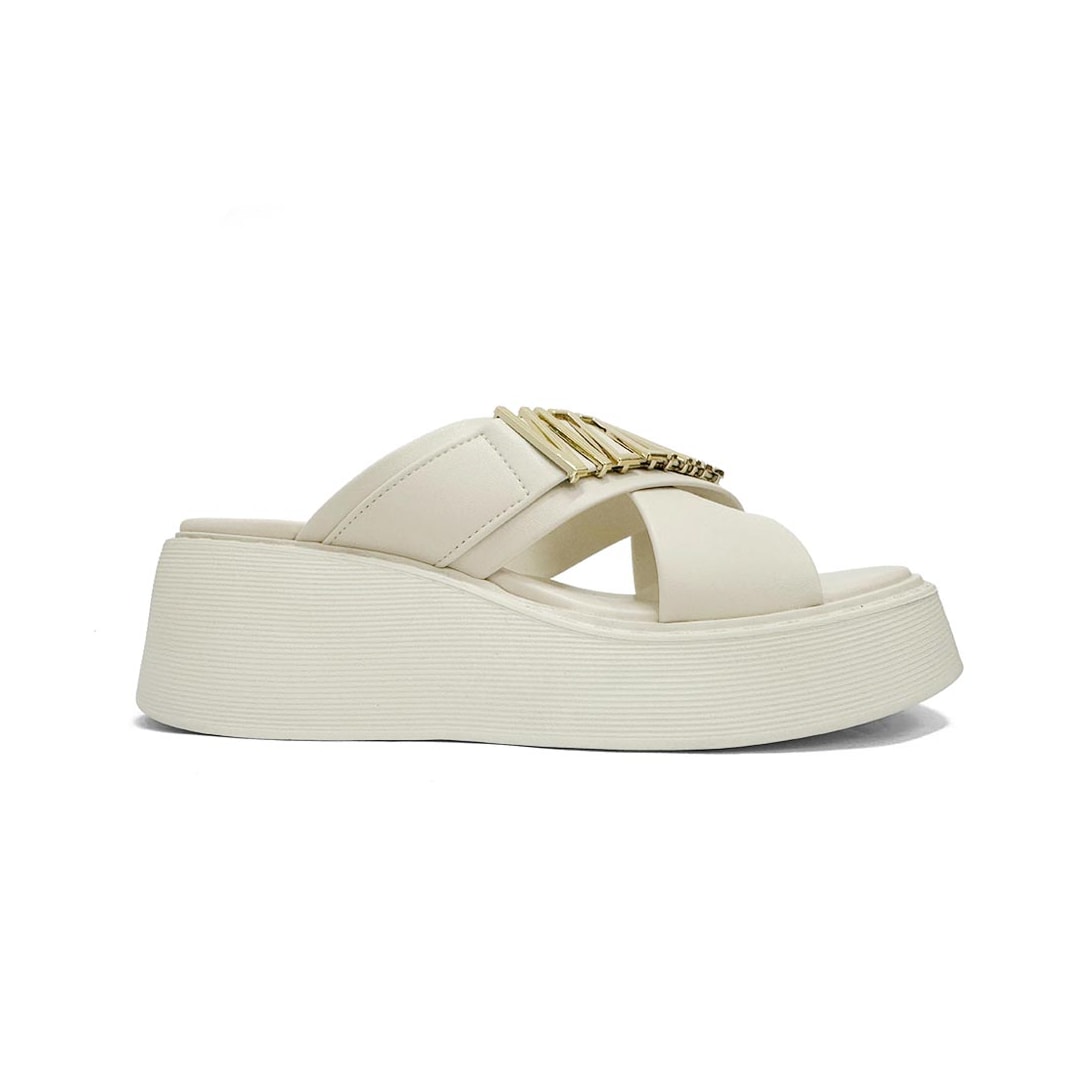 Tamanco Vizzano Birken Flatform 6525.111 Branco Off