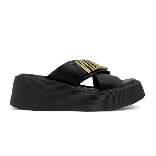Detalhe - Tamanco Vizzano Birken Flatform 6525.111 Preto