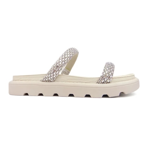 Detalhe - Tamanco Vizzano Papete Birken 6459.128 Branco/Cristal