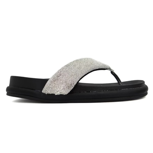 Tamanco Vizzano Papete Birken 6507.103 Preto/Prata/Cristal