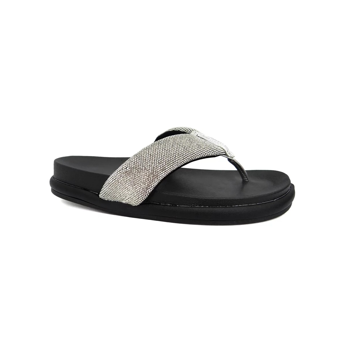 Tamanco Vizzano Papete Birken 6507.103 Preto/Prata/Cristal Tamanco Vizzano Papete Birken 6507.103 Preto/Prata/Cristal