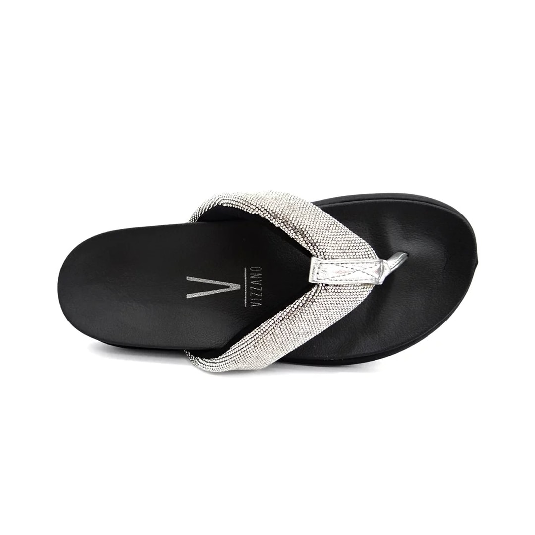 Tamanco Vizzano Papete Birken 6507.103 Preto/Prata/Cristal