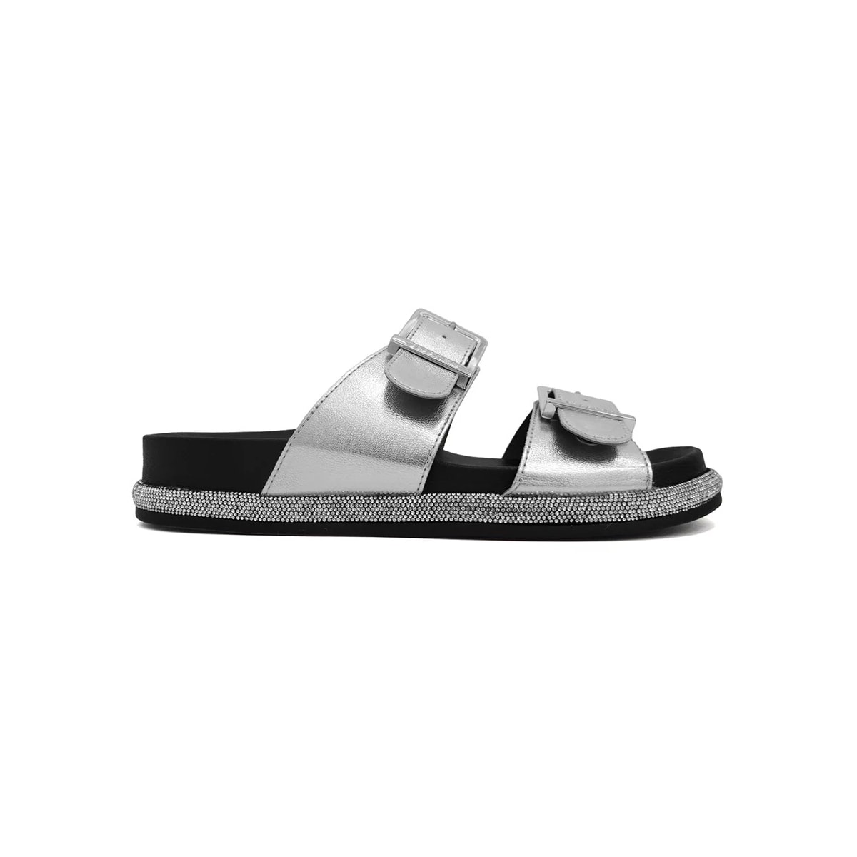Tamanco Vizzano Papete Birken 6507.202 Prata/Preto Tamanco Vizzano Papete Birken 6507.202 Prata/Preto
