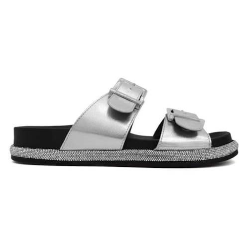 Detalhe - Tamanco Vizzano Papete Birken 6507.202 Prata/Preto