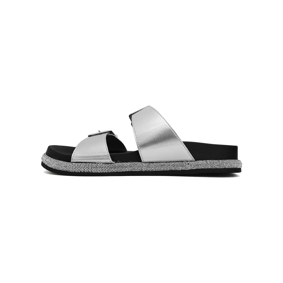 Tamanco Vizzano Papete Birken 6507.202 Prata/Preto Tamanco Vizzano Papete Birken 6507.202 Prata/Preto