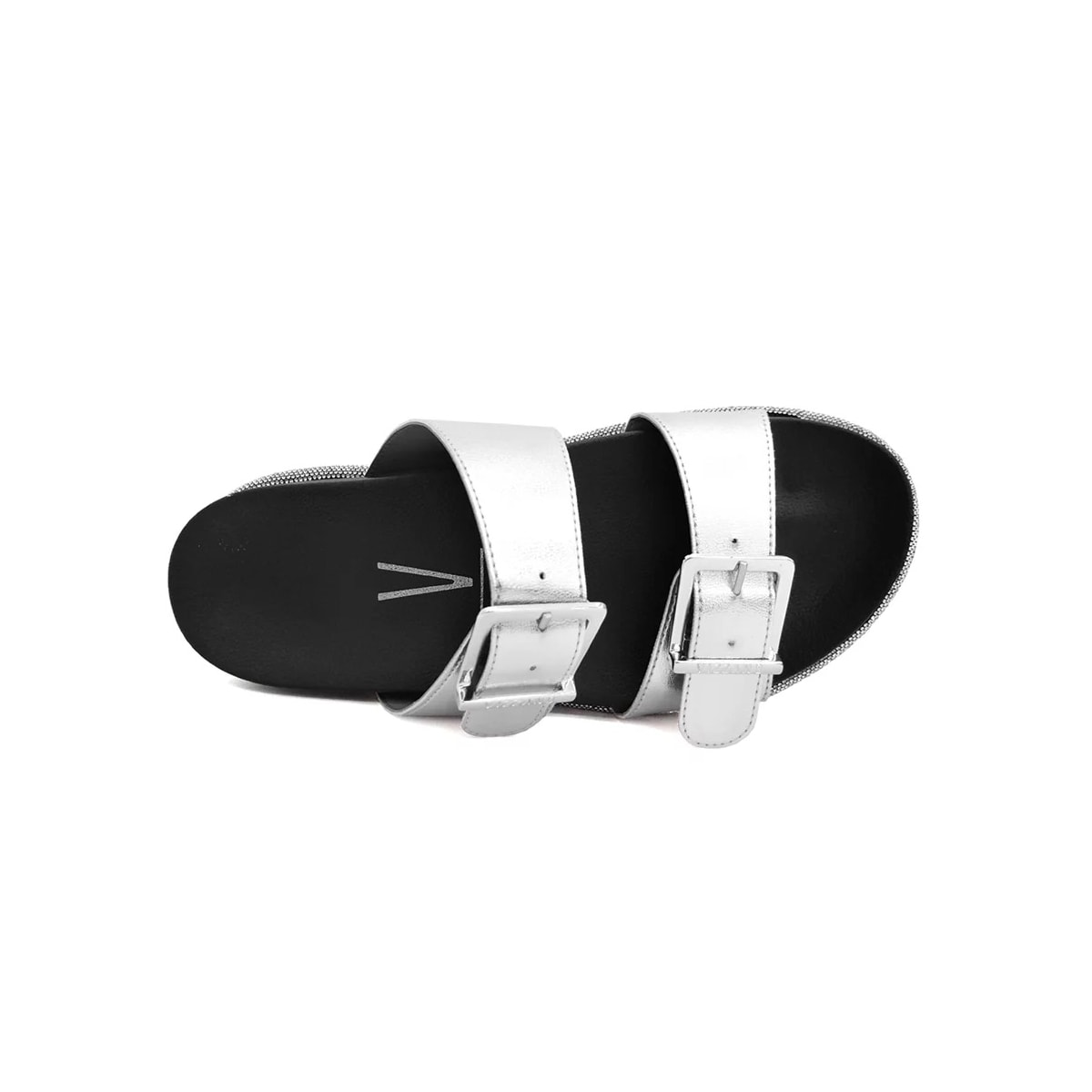 Tamanco Vizzano Papete Birken 6507.202 Prata/Preto Tamanco Vizzano Papete Birken 6507.202 Prata/Preto