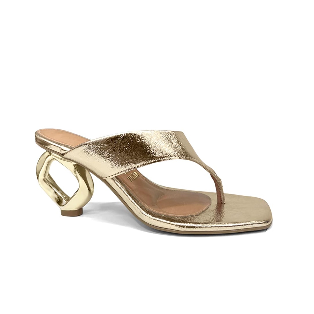 Tamanco Vizzano Salto 6592.201 Dourado