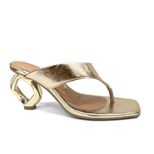 Tamanco Vizzano Salto 6592.201 Dourado