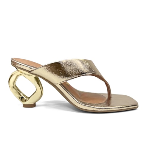 Detalhe - Tamanco Vizzano Salto 6592.201 Dourado